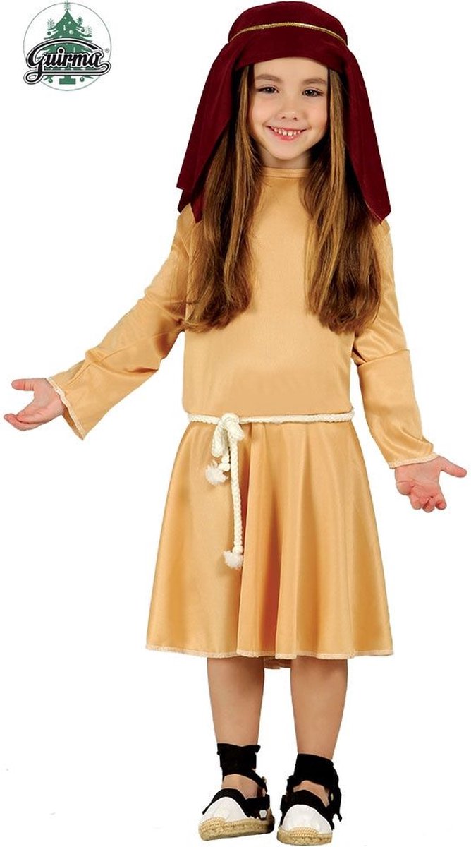 Middeleeuwen & Renaissance Kostuum | Schapenherder Uit Jeruzalem | Meisje | 5 - 6 jaar | Carnavalskleding | Verkleedkleding